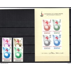 Serie n 5861  HB1 Burundi  Croix rouge