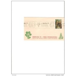 Carta con cuño iberflora 1974