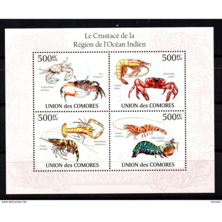 Serie en hb  de comores 2010 crustaceos