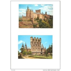 2 postales  castillo  segovia