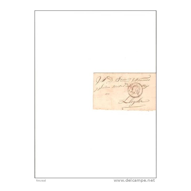 Frontal carta fechador rojo lerida y cuño negro 1 R Frontal carta fechador rojo lerida y cuño negro 1 R