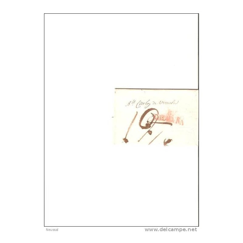 Carta con cuño rojo cataluña direccion cadiz Carta con cuño rojo cataluña direccion cadiz