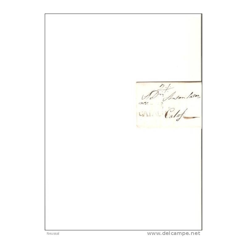 Carta direccion calaf con cuño negro cataluña Carta direccion calaf con cuño negro cataluña