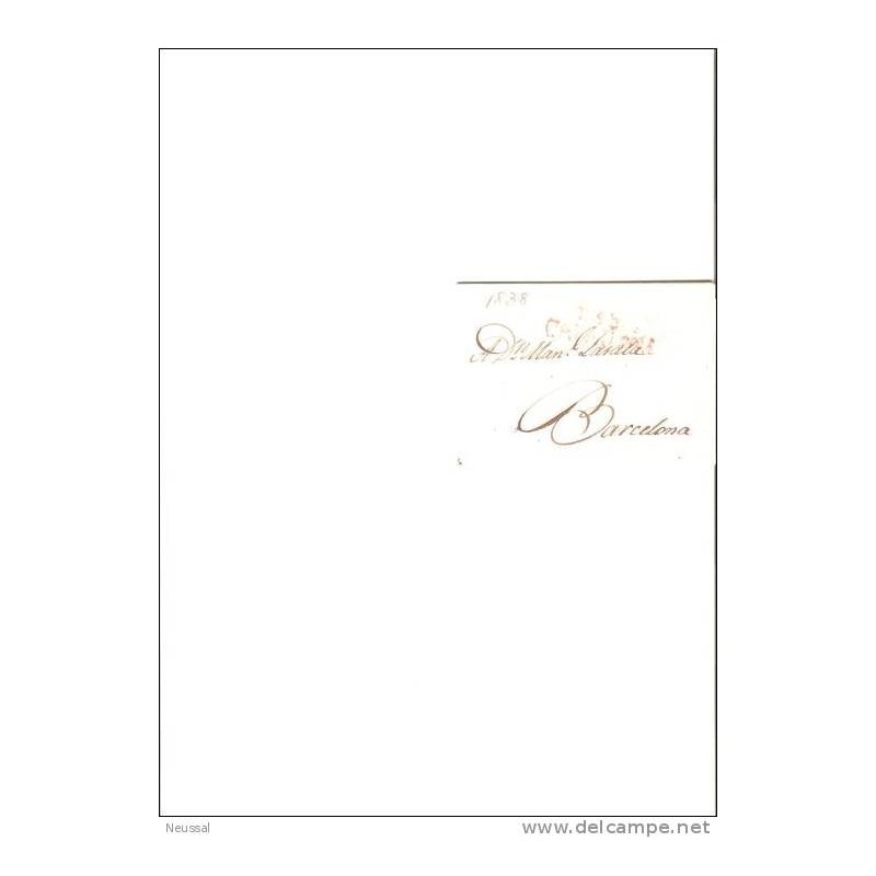 Carta direccion barcelona con cuño cataluña y t3 o b6 y 8 negro Carta direccion barcelona con cuño cataluña y t3 o b6 y 8 negro