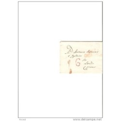 Carta  con cuño cataluña y 6 rojo