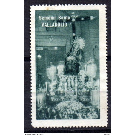 Viñeta semana santa de valladolid en verde