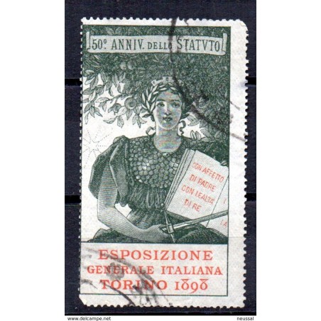 Viñeta exposicion internacional de torino de 1898