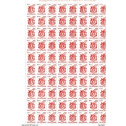 Pliego de 80 sellos de andorra española de 077