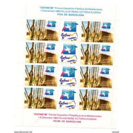 Hoja bloque de viñetas de exfime 90