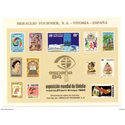 Hoja recuerdo exposicion mundial de filatelia 1984