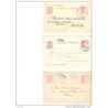 3 tarjeta postales con diferentes cuños