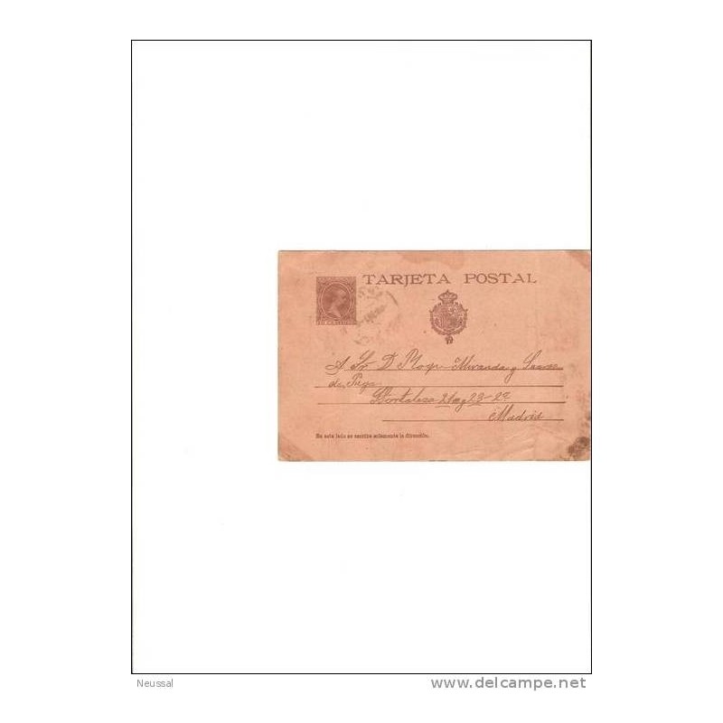 Tarjeta postal con cuño de leon Tarjeta postal con cuño de leon