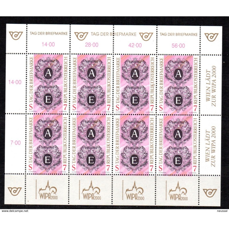 Sello n 2049 en bloque de 8 austria Sello n 2049 en bloque de 8 austria