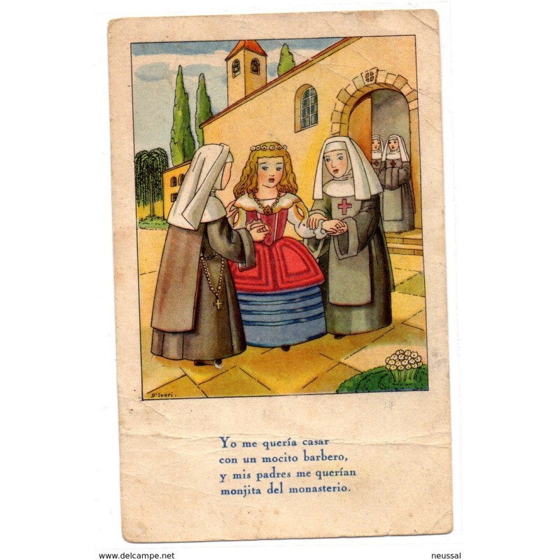 Tarjeta postal escrita por detras de 1944