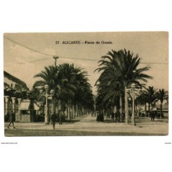 Tarjeta postal Alicante paseo de gomiz