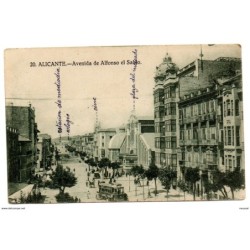 Tarjeta postal Alicante avenida de alfonso el sabio