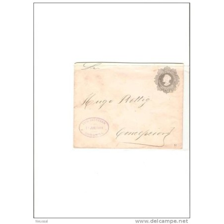 Carta chile con cuño 1908 coronel