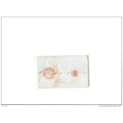 Carta con cuño de  rojo  1R y cuño madrid