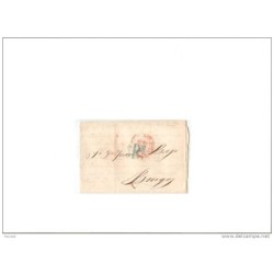 Carta con cuño de  rojo  madrid  y cuño azul 1R