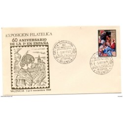 Carta con matasellos commemorativo  exposicion filatelica conmemorativa 1969