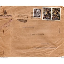 Carta con matasellos certificado villafranca del cid castellon de 1970