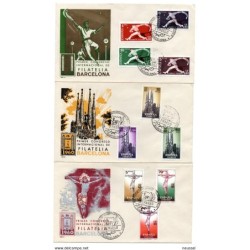 3 cartas con serie n 12809 congreso internacional de filatelia Cif