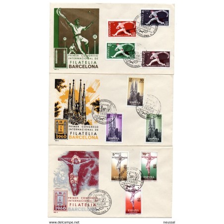 3 cartas con serie n 12809 congreso internacional de filatelia Cif