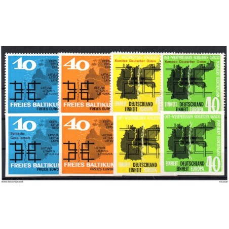 8 viñetas alemanas 4 dentadas y  4 sin dentar