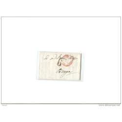Carta con cuño de  negro 6  y cuño rojo  madrid