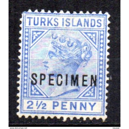 Sello n 31 sobrecarga specimen  turks island