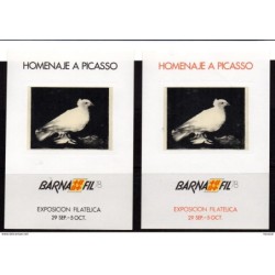 2 hojitas commemorativas de homenaje a picasso