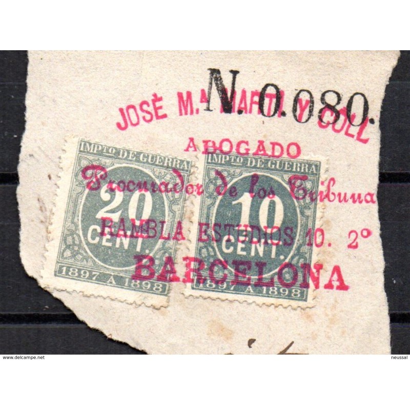 Sellos de impuestos de guerra 1897 Sellos de impuestos de guerra 1897