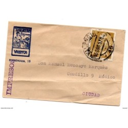 Carta pequeña con matasellos valencia de 1957