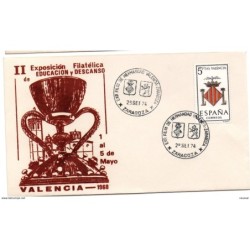 Carta con matasellos commemorativo exposicion filatelica hermandad valenciazaragoza