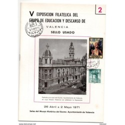 Librito con matasellos commemorativo exposicion de valencia de 1971