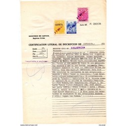Papel de certificado de defuncion con fiscales