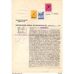Papel de certificado de defuncion valencia  con fiscales