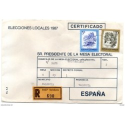 Carta certificada con matasellos de salzburg 1987