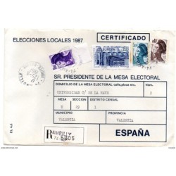 Carta certificada con matasellos de rambilly 1987