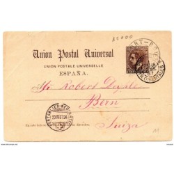 Entero postal n 16 circulado a suiza  España