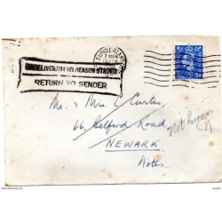 Carta con matasellos sunderland 1950  return to sender