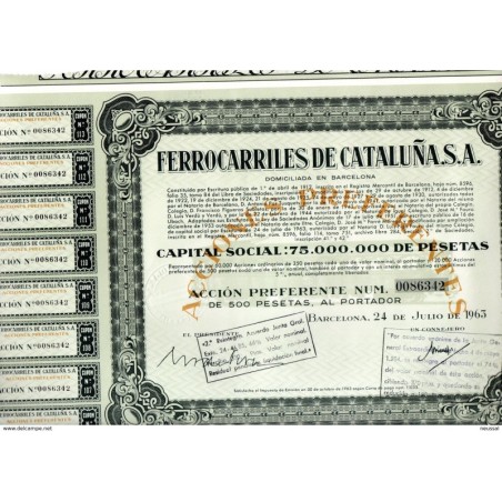 Papel incompleto ferrocarriles de cataluña
