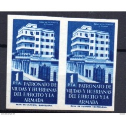 Pareja de sellos patronato viudas y huerfanas del ejercito y la armada 1pta