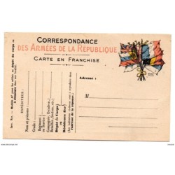 Tarjeta postal correspondance des armees de la republica