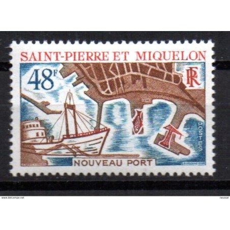 Sello n 378  only ships  Saint pierre et miquelon