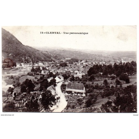 Tarjeta postal  de clerval vue panoramique