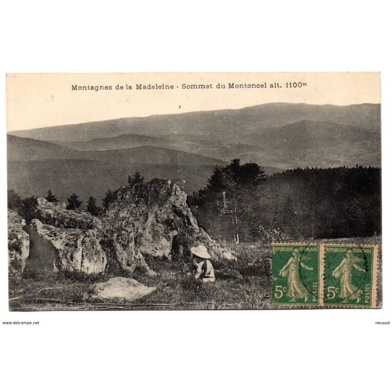 Tarjeta postal montagnes de la madelaine circulada Tarjeta postal montagnes de la madelaine circulada