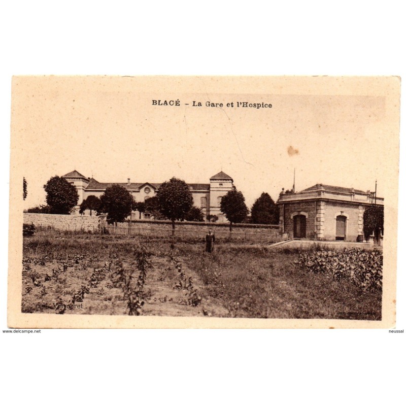 Tarjeta postal blace la gare et lhospice Tarjeta postal blace la gare et lhospice