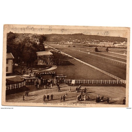 Tarjeta postal de circulada de vichy le champ de courses