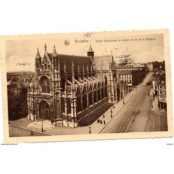 Tarjeta postal circulada de bruxelles eglise notredame
